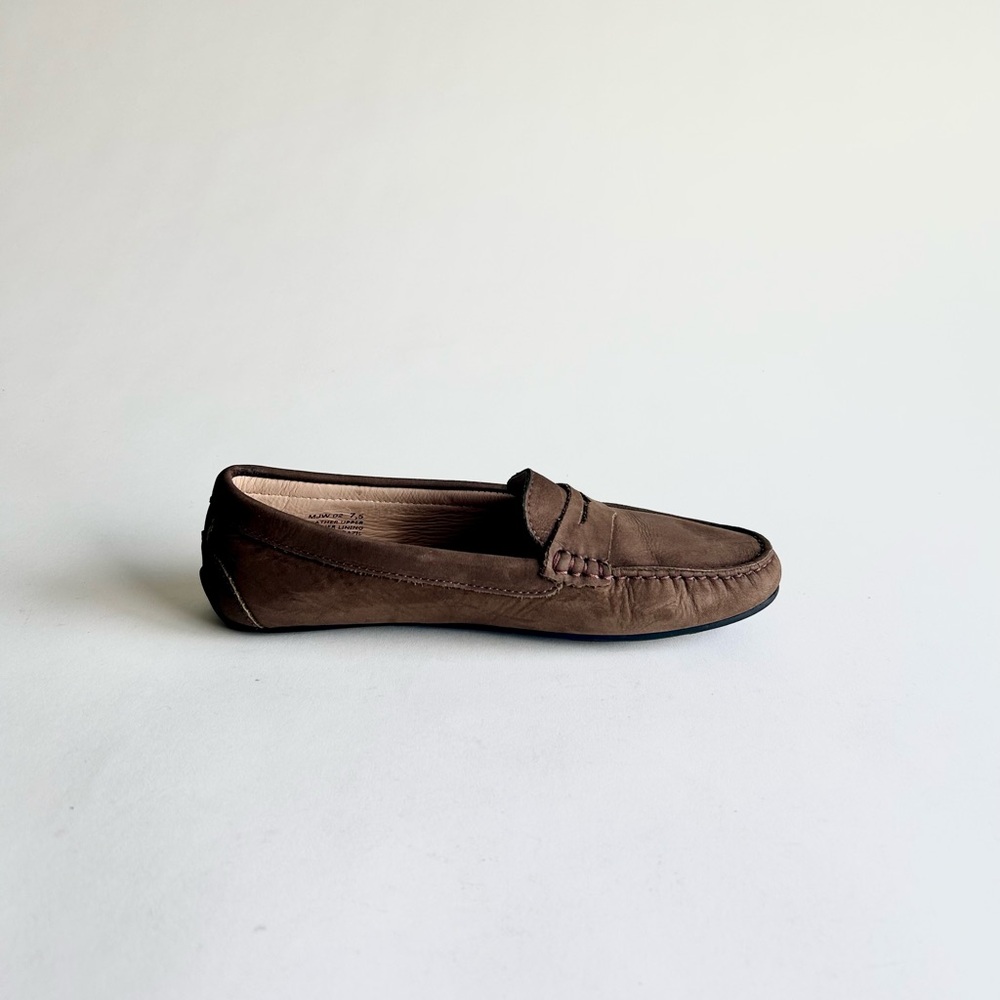 Marc Joseph Brown Suede Penny Loafers - Picture 5 of 16